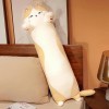 Kawaii Peluche Chat Long Oreiller Jouet Animal Chaton poupée créatif Bureau Sieste Tapis Enfants Fille Cadeau 90cm 1