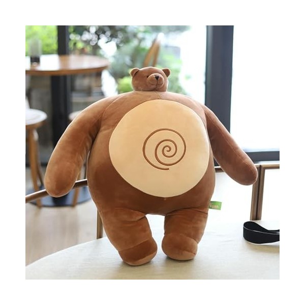 EacTEL Animaux en Peluche Créatifs Petite Tête Animal Coussin Ours Éléphant Peluche Jouets Mignon Doux Coussin Enfants Cadeau