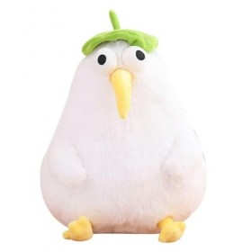 NOpinz Drôle Mignon Kiwi Oiseau avec Feuille de Lotus Jouet en Peluche réaliste Peluche Animal Oreiller Doux pour Enfants Ann