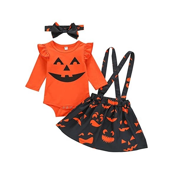 Hoothy Deguisement Halloween Bebe Costume DHalloween Pour Bébé Deguisement Halloween 18 Mois Fille Barboteuse À Manches Long