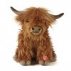 Living Nature Vache Highland en Peluche Marron | Peluche Moelleuse dAnimal de Ferme avec Son | Cadeau pour Enfants | Peluche