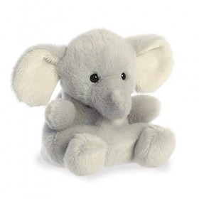 Aurora World Aurora, 33476, Palm Pals Stomps lElephant, 13cm, Peluche, Gris
