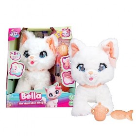 CLUB PETZ Bella - Peluche intéractive Peluche Chat avec Plusieurs Fonctions et Sons - Jouet Cadeau pour Garçons et Filles +3 