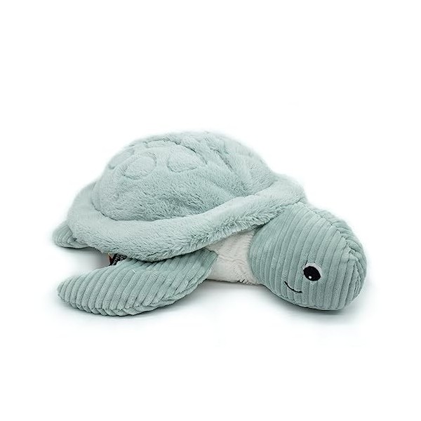 LES DÉGLINGOS PTIPOTOS by Peluche Sauvenou la Tortue géante 50 cm Menthe - Doudou Original - Range Pyjamas - Doudou idéal dès