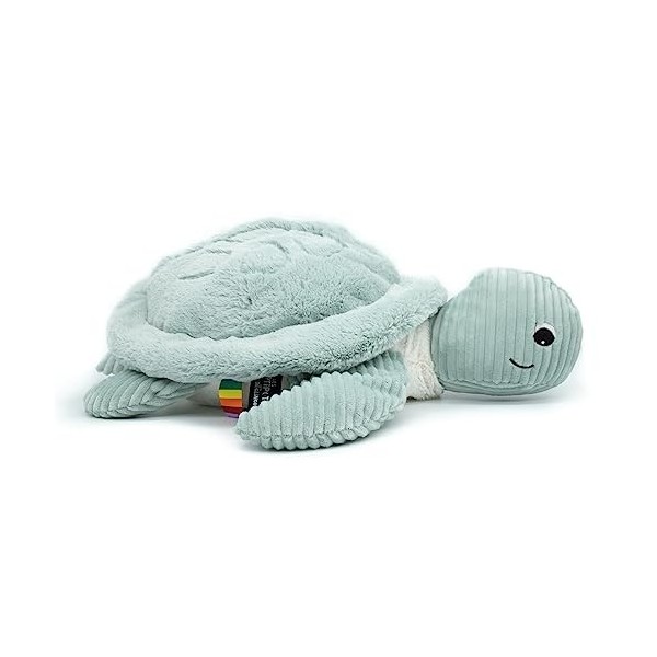 LES DÉGLINGOS PTIPOTOS by Peluche Sauvenou la Tortue géante 50 cm Menthe - Doudou Original - Range Pyjamas - Doudou idéal dès