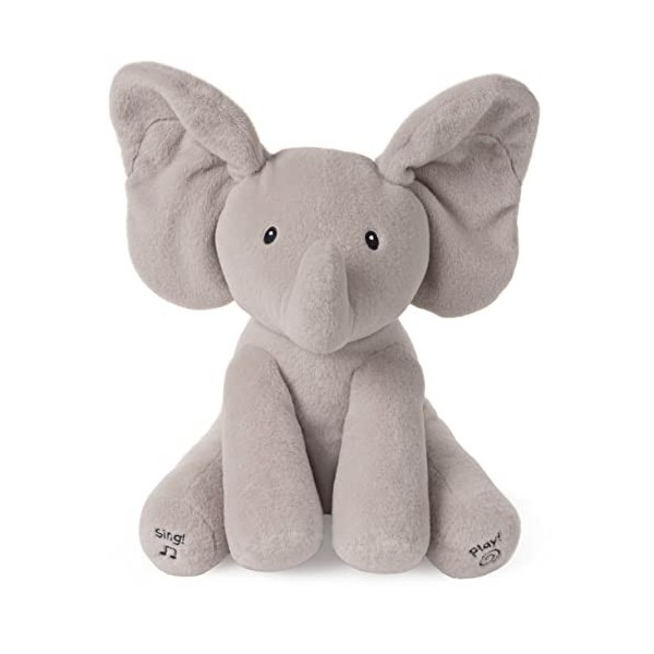 Baby Gund Peluche animée Flappy léléphant Gris 30,5 cm