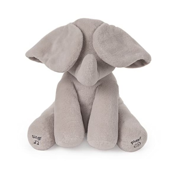 Baby Gund Peluche animée Flappy léléphant Gris 30,5 cm