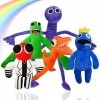 Wiztex Collection Rainbow Friends - Lot de 5 jouets en peluche - Magnifiquement animés - Inspiré des fans de Roblox et Rainbo