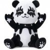 corimori Doudou 25 cm Tin der Metal Panda | Peluche Panda pour les fans de Kiss Noir et Blanc