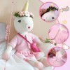 Tacobear Peluche Licorne Cadeau Anniversaire Fille 3-10 Ans Licorne Fille avec Dress Up Accessoires Vêtements à Langer Sac Li