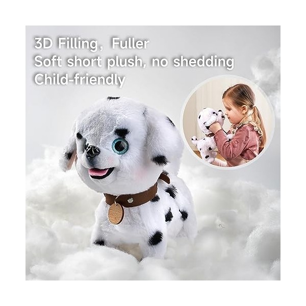 Or Or TU Chien Jouet Enfant Peluche Chien Interactifs Qui Marche et aboie en Laisse, Robot Animaux pour 3 4 5 6+ Ans Filles G