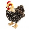 Teddys Rothenburg Peluche poule Hilde 37 cm Gris/marron avec œuf en peluche