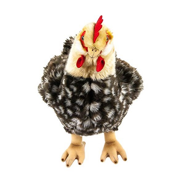 Teddys Rothenburg Peluche poule Hilde 37 cm Gris/marron avec œuf en peluche