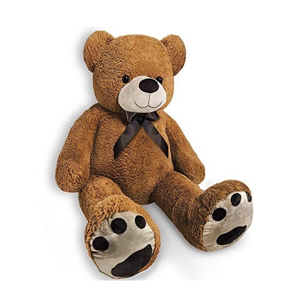 monzana Ours en Peluche L 100cm Cheapo Brun Grand Nounours Jouet Teddy Bear Enfant idée Cadeau Gros Doudou