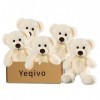 Yeqivo Ours en Peluche Animal en Peluche Jouets en Peluche Cadeau pour Enfant Petite Amie 13,5 Pouces pour Noël Saint-Valenti