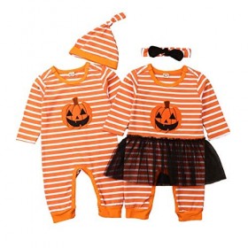 Pyjama Déguisement Bébé Citrouille Halloween - Combinaison Douce Garçon/fille 0-24 Mois - Idéal Fêtes, Photos, Anniversaire