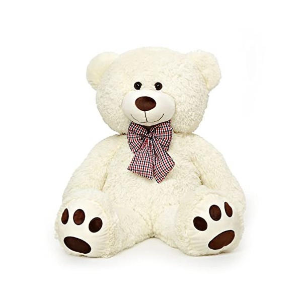 Lumaland géant Ours en Peluche Grand Doudou Teddy Doux XXL Beige 120cm