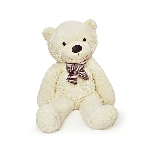 Lumaland géant Ours en Peluche Grand Doudou Teddy Doux XXL Beige 120cm