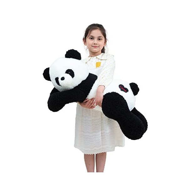 Aiuidun Ours Panda Géant Peluche Jouet Mignon Grand Panda Doux Oreiller de Câlin pour Enfants Petite Fille Coussin de Sommeil