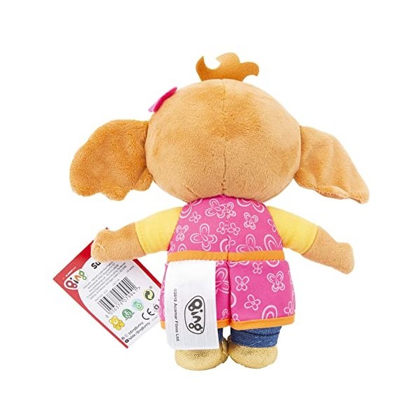 Giochi Preziosi Bing - Peluche 22 cm Environ, Personnage Sula, avec Oreilles croquantes et détails du Visage brodés, Peluche 