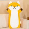 LfrAnk Peluche Siamois Chat Renard Peluche Jouet Kawaii Animal Long Oreiller Canapé Coussin Enfants Fille Cadeau Jouets Fanta