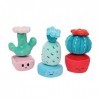 Manhattan Toy Cactus Garden 9 pièces Mix & Match Jouet empilable magnétique en Peluche