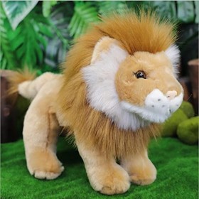 Ermano Peluche 30 cm Imitation Lion Animal Animal Enfant Fourrure Jouet rempli Cadeau