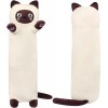 PIDAK Peluche Chat Siamois - Cylindrique - Tube - Kawaii - Fabriqué en Italie - 50/90/110 CM 110 CM - 43 inch 