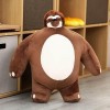 EacTEL Ours Mignon Oreiller en Peluche Panda éléphant Hippopotame câlin Oreiller Fille Cadeau d’Anniversaire Cadeau de Noël 4