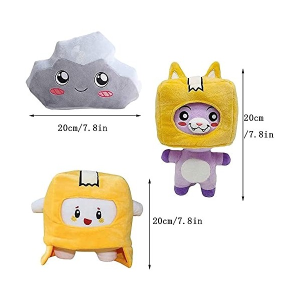 WESOPAN Peluche Foxy et Boxy avec robot amovible de dessin animé pour cadeaux pour enfants et fans Boxy+Fox+Rocky 