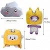 WESOPAN Peluche Foxy et Boxy avec robot amovible de dessin animé pour cadeaux pour enfants et fans Boxy+Fox+Rocky 