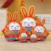 Totority 3Pcs 2023 Peluche Lapin Poupée Lapin Figurine Jouet 2023 Nouvel an Cadeau Zodiaque Lapin Jouet Chinois Nouvel an Lap