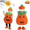 Citrouille Costume Pour Enfant,Costume De Citrouille Pour Enfants Pour Halloween Avec Chapeau Citrouille Et Chaussure,Déguise