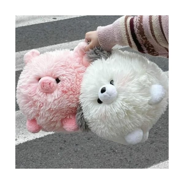 EacTEL Mignon Cochon en Peluche Chien Peluche Coussin Kawaii Chambre décor Jouets Enfants Cadeau d’Anniversaire Cadeau de Noë