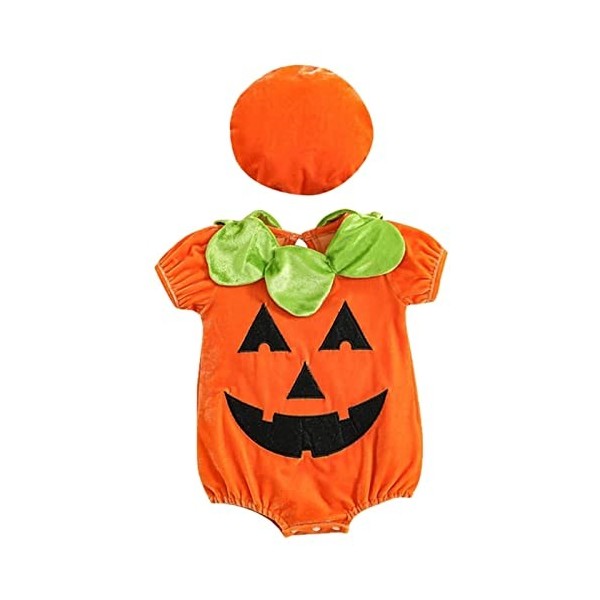 Hoothy Deguisement Bebe Halloween, Deguisement Citrouille 18 Mois Costume  Halloween Bebe Deguisement Halloween Garçon Ensemble Bébé Fille Combinaison
