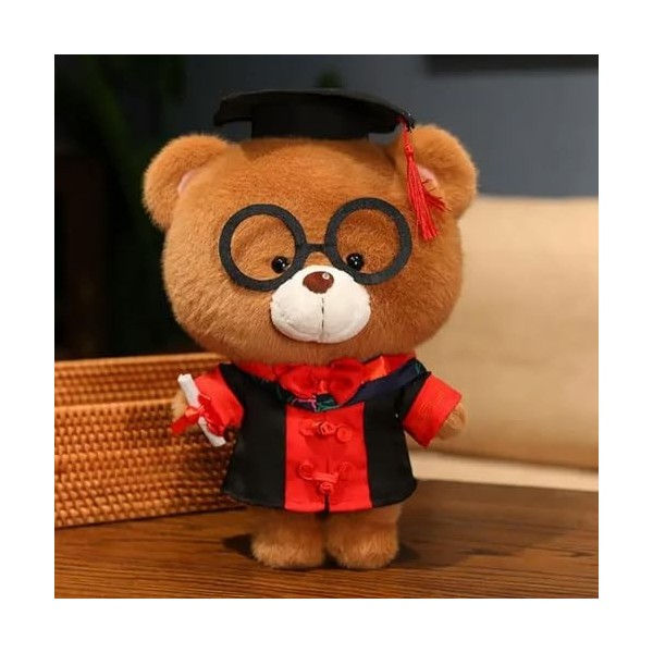 NOpinz Ours en Peluche Peluche Kawaii Ours en Peluche Animal poupée Cadeau de Jour de Graduation Cadeau de Noël 33cm 4
