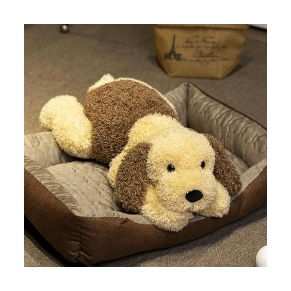 EacTEL Mignon Chiot Peluche Kawaii Chien endormi Animal Jouet Oreiller Doux Cadeau d’Anniversaire Cadeau de Noël 60cm 2