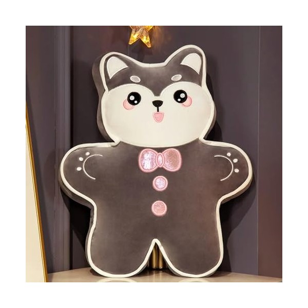 NOpinz Dessin Animé Husky Chien en Peluche Shiba Inu Poupée Sieste Oreiller Noël Cadeau Chambre Tapis Cadeau D’Anniversaire 6