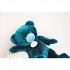 Doudou et Compagnie - Ours En Peluche Paillettes - 37cm - Bleu Canard- Ours Collection - DC3591