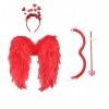 SOIMISS Ensemble de costume de Cupidon avec nœud et accessoire de Cupidon pour Halloween, Saint-Valentin, costume de clown po