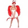 SOIMISS Ensemble de costume de Cupidon avec nœud et accessoire de Cupidon pour Halloween, Saint-Valentin, costume de clown po