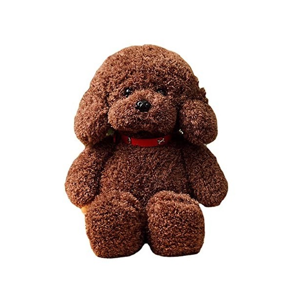 Surakey Peluche Chien Doux Et Réaliste Animaux Peluche Jouets Mignon Poupée de Chien Caniche Enfants Interactif Jouets en Pel