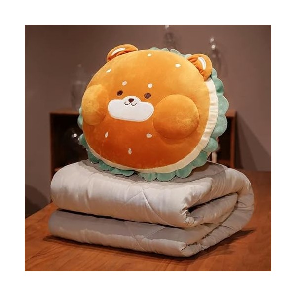 Nouveau Kawaii Créatif Burger Peluche Jouet Coussin Doux Couverture en Peluche Burger Oreiller Fauteuil Coussin Garçons Fille