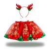 Hifot Robe Noel Fille Noel Tutu et Serre Tete Renne Costume Noel Fille Deguisement Noel Enfant Deguisement Princesse Fille 3-
