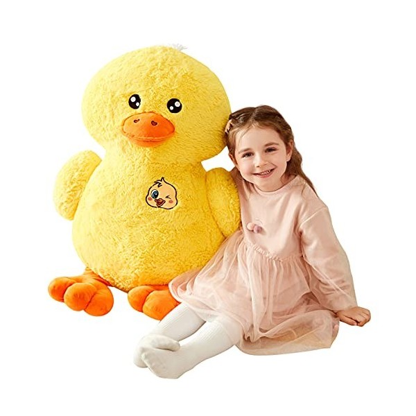 IKASA Grand Canard Animaux en Peluche Canard Géant Peluche Douce - Jouets Mignon Moelleux Doux Grosse Peluche Surdimensionnée