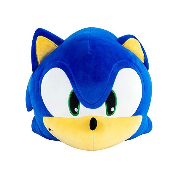 Club Mocchi Mocchi TOMY - Peluche Sonic 3D Méga 38 cm de lunivers Sega. Super douce et idéale pour les collectionneurs ainsi