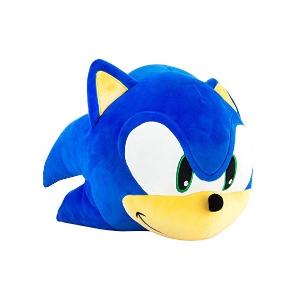 Club Mocchi Mocchi TOMY - Peluche Sonic 3D Méga 38 cm de lunivers Sega. Super douce et idéale pour les collectionneurs ainsi