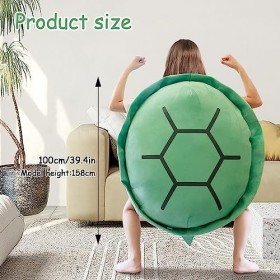 IUTOYYE Jumbo Portable Tortue Oreiller Cosplay Costume Super Doux Gilet Fun Dress Up Créatif Cadeau Hold Up Oreiller Décorati