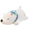 ISAKEN Jouet en Peluche de Ours Polaire, Animaux Ours Polaire en Peluche Poupée Coussin en Peluche Oreiller de Ours Polaire e