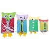 Garosa 4pcs bébé Jouets Hibou Pansement enseignement Jouet drôle Maternelle Outil de Lecture Livre Outil en Peluche Apprendre